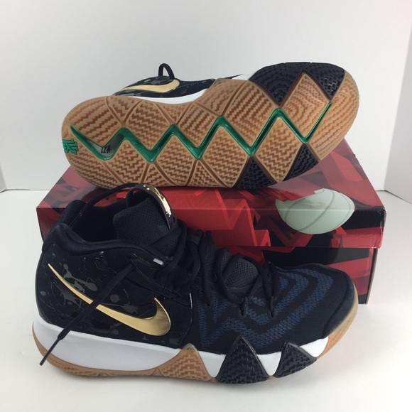 kyrie 4 blue and gold